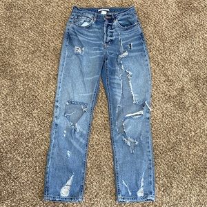 Forever 21 Ripped High Waisted Jeans